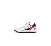 Wilson Rush Kids' Pro 5 Sneaker, Transparent White/Infrared/Black, 26.5 cm