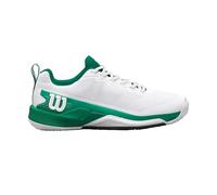 Wilson Rush Pro 4.5 Clay Men's Tennis Shoes, Made with Breathable Mesh, Providing Exceptional Support and Abrasion Resistance, Great for Lightweight Cushioning, Colour: White/Bosphorus/Black, Size: 9