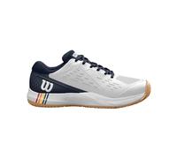 Wilson Rush Pro Ace Clay Men's Tennis Shoes, Provide a Secure Fit and Dynamic Support, Made from Breathable Mesh, Great for Clay Courts, Colour: White/Navy Blazer/Gum1a, Size: 8