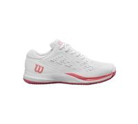 Wilson Rush Pro Ace Junior Tennis Shoes, Provide a Secure Fit and Dynamic Support, with a Durable Outsole for Improved Balance and Superior Traction, Colour: White/Mauveglow, Size: 4.5K