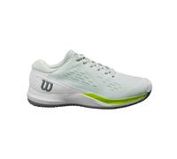 Wilson Rush Pro Ace Tennis Shoe for Clay Court, Women's, Size 4.5, Opal Blue/White/Jasmine Green