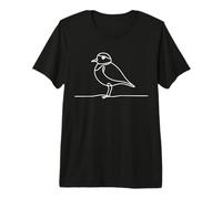 Wilson’s Plover Line Art Birdwatcher Premium T-Shirt