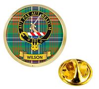 Wilson Scottish Clan Crest Lapel Pin Badge in Gold Colour Product Of Scotland