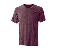 Wilson Short Sleeve Shirt, KAOS MIRAGE CREW, Polyester/Nylon/Spandex, Violet (Fig), Size S, WRA788702SM