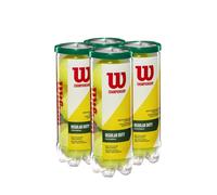 WILSON Sporting Goods Champ RD Tennis Ball - 4 Can Pack Yellow 4 Can Pack (12 Balls) WRT100304
