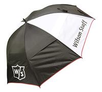 WILSON STAFF 2022 WIND-PRO DUAL CANOPY GOLF UMBRELLA / BLACK WHITE GOLF BROLLEY