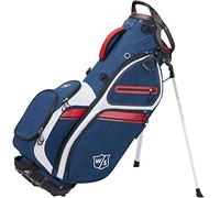 Wilson Staff Golf Bag, EXO II Carry Bag, Blue/White/Red with Integrated Stand, 2.3 kg, WGB6600NA
