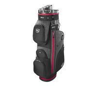 Wilson Staff Golf Bag, I Lock 3 Cart Bag, Trolley Bag, 14 Compartments for Various Golf Clubs, Black/Red