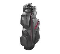 Wilson Staff Golf Bag, I Lock Dry Cart Bag, Trolley Bag, 14 Compartments for Various Golf Clubs, Black/Red