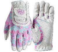 WILSON STAFF JUNIOR CAMO PRINT ONE SIZE FITS ALL GOLF GLOVE - CAMO PINK