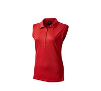 Wilson Staff Ladies' Golf Polo Shirt, Sleeveless, WILSON STAFF SLEEVELESS POLO, Polyester, Red, Size L, WGA700742LG