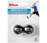 Wilson Staff Squash Balls Fast (Professionals), Black (Blue Dot), Pack of 2