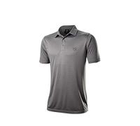 Wilson Staff Men's Golf Polo Shirt, WILSON STAFF STRIPE POLO, Polyester, Grey, Size XL, WGA700728XL