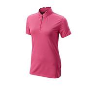 Wilson Staff Women's Golf Polo Shirt, Scalloped Collar Polo, Short Sleeve, Polyester Pink