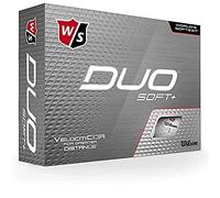 Wilson Staff World's Softest 2-Piece Construction Men's Golf Balls for Maximum Distance, 12-pack, Advanced players, 29 compression, Rubber, Dx2 Soft, White, WGWP37100