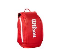 Wilson 2025 Super Tour Red Tennis Backpack - Red/White, Holds up to 2 Rackets