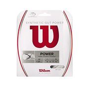 Wilson Synthetic Gut Power 40-Feet Tennis String Set, White, 17