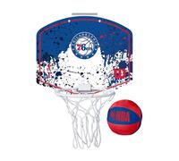 Wilson Mini NBA-Team Basketball Hoop, PHILADELPHIA 76ERS, Plastic, One Size, WTBA1302PHI