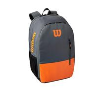 Wilson Team Tennis Backpack, Holds up to 2 rackets, Grey/Orange