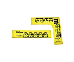 Wilson Tennis Marker Lines, Minions Theme, Straight and Corner, Rubber, Yellow, Pack of 16