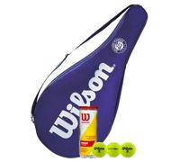 Wilson Tennis Racket Cover & Tennis Ball Bundle (Multiple Options Available) (Roland Garros)