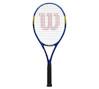 Wilson Tennis Racket, US Open, Unisex, Beginners and Intermediate Players, Grip Size L3, Black/White/Blue, WRT30560U3