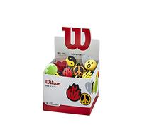 Wilson Tennis Vibration Dampeners, Box O' Fun, Various Motifs, Rubber, Multi-Coloured, 100 pcs.