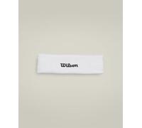 Wilson Terry Logo Headband, With Moisture-Wicking Technology, Sweat-Resistant, Made from Quick-Dry Fabric, Colour: Bright White, Size: One Size