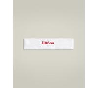 Wilson Terry Logo Headband, With Moisture-Wicking Technology, Sweat-Resistant, Made from Quick-Dry Fabric, Colour: Bright White/Infrared, Size: One Size
