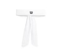 Wilson Tie Headband, For High-Energy Performance and Sweat Control, With an Adjustable Fit and Extended Length, Colour: Bright White, Size: One Size