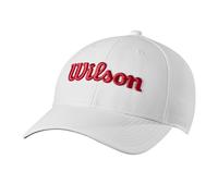 Wilson Tour Cap - White/Red, White, One Size
