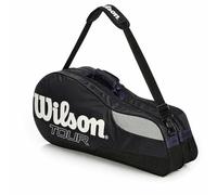 Wilson Tour Racket Bag, Fits 4 Racquets, Separate Shoe Compartment (Black)