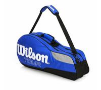 Wilson Tour Racket Bag, Fits 4 Racquets, Separate Shoe Compartment (Navy)