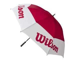 Wilson Tour Umbrella, Ideal For Weather Protection on the Golf Course, Keeping You Dry While You Play, Colour: White/Red