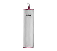 Wilson Tri Fold Towel Unisex White | For cleaning golf clubs and balls on the course, with absorbent microfibre and a snap hook for easy attachment