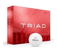Wilson Triad Golf Balls, Featuring a Bold Design and a High-Grip Urethane Surface, Provides Balance and Precise Control, Colour: White, Pack of 12