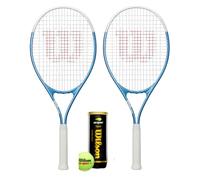 Wilson Ultra Power XL 112 Tennis Racket x 2 & 3 Tennis Balls
