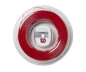 Wilson Unisex-Adult Synthetic Gut Power 200 m Reel Racket strings, Red, 16G