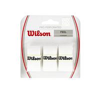 Wilson Overgrip, Pro Overgrip Perforated, Unisex, White, Pack of 3, WRZ4005WH