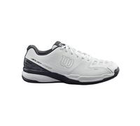 Wilson Unisex Rush Comp LTR Tennis Shoes, White/White/Ebony, 4.5 UK