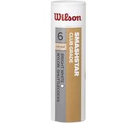 Wilson Unisex Shuttlecocks Smashstar Shuttle (Tube Of 6), White, Pack Of 6 EU