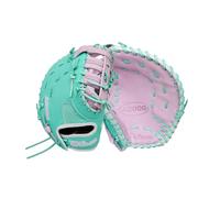 Wilson Winter 2025 A2000® FP1620SS 12.5" Fastpitch Softball First Base Mitt - Left Hand Throw, Seafoam/Lavender/White