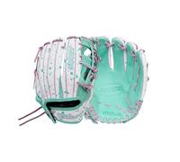 Wilson Winter 2025 A2000 FP75SS 11.7" Infield Fastpitch Softball Infield Glove - Right Hand, White/Seafoam/Lavender