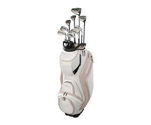 Wilson Women's Aurora Complete Golf Set with Cart Bag- Right Hand, Standard, White/Pink