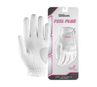 Wilson Women's Golf Glove, Size: M, Left hand, LLH, White, Feel Plus, WGJA00770M