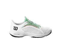 Wilson Women's Hurakn 2.0 Padel Sneakers, White/Biscay Green, 4 UK