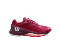 Wilson Women's Rush Pro 4.0 Clay Sneaker, Beet Red/White/Tropical Peach, 4 UK