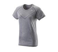 Wilson Women's Short Sleeve Shirt, PWR SMLS CREW, Nylon/Polyester/Spandex, Grey (Turbulence), Size XL, WRA791602XL