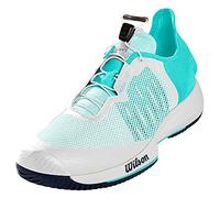 Wilson Women's Tennis Shoes, KAOS RAPIDE W, White/Turquoise/Grey, Size: 4, For All Surfaces, All Player Types, WRS327500E040