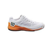Wilson Women's Tennis Shoes, RUSH PRO 3.5 Clay PARIS W, White/Orange/Black, Size: 8, For Clay Courts, All Player Types, WRS327840E080
